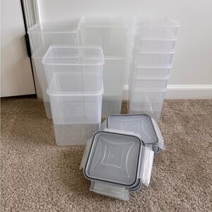 EUC. Clear Kitchen/Pantry Storage Bins